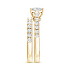 IGI Certified 3 Carat Princess Cut Lab Grown Diamond Wedding Ring Set Lab - ( EF-VS ) - Rosec Jewels