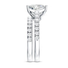IGI Certified 4 Carat Princess Cut Lab Grown Diamond Engagement Ring With Wedding Band Lab - ( EF-VS ) - Rosec Jewels