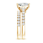 IGI Certified 4 Carat Princess Cut Lab Grown Diamond Engagement Ring With Wedding Band Lab - ( EF-VS ) - Rosec Jewels