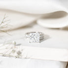 IGI Certified Huge 5 Carat Lab Grown Diamond Engagement Wedding Ring Set Lab - ( E-VS1 ) - Rosec Jewels