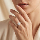 Lab Grown 2 Carat Diamond Oval Engagement Ring with IGI Certificate Lab - ( EF-VS ) - Rosec Jewels