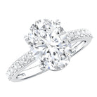 IGI Certified 3 Carat Lab Grown Oval Diamond Engagement Ring for Women Lab - ( EF-VS ) - Rosec Jewels