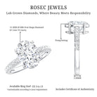 IGI Certified 3 Carat Lab Grown Oval Diamond Engagement Ring for Women Lab - ( EF-VS ) - Rosec Jewels