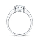 IGI Certified 3 Carat Lab Grown Oval Diamond Engagement Ring for Women Lab - ( EF-VS ) - Rosec Jewels