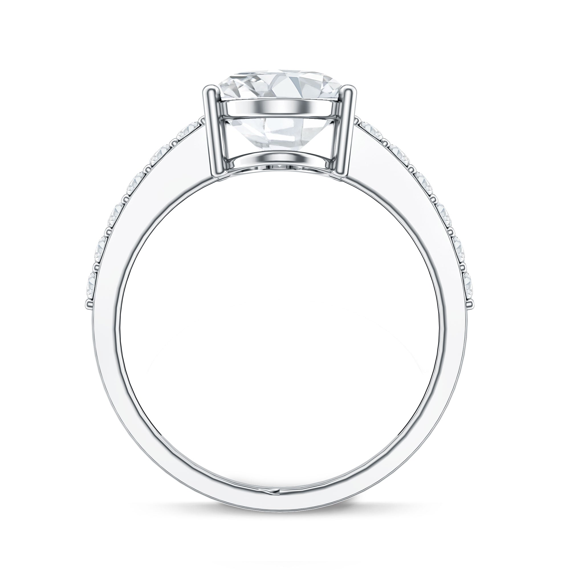IGI Certified 3 Carat Lab Grown Oval Diamond Engagement Ring for Women Lab - ( EF-VS ) - Rosec Jewels