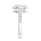 IGI Certified 3 Carat Lab Grown Oval Diamond Engagement Ring for Women Lab - ( EF-VS ) - Rosec Jewels