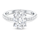 IGI Certified 3 Carat Lab Grown Oval Diamond Engagement Ring for Women Lab - ( EF-VS ) - Rosec Jewels
