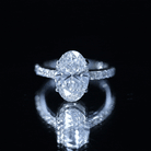 IGI Certified 4 Carat Oval Lab Grown Diamond Huge Engagement Ring Lab - ( EF-VS ) - Rosec Jewels