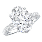 IGI Certified 4 Carat Oval Lab Grown Diamond Huge Engagement Ring Lab - ( EF-VS ) - Rosec Jewels