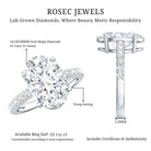 IGI Certified 4 Carat Oval Lab Grown Diamond Huge Engagement Ring Lab - ( EF-VS ) - Rosec Jewels