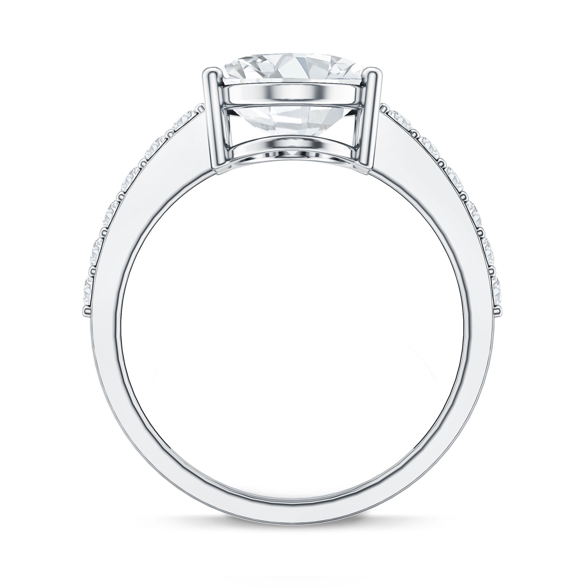 IGI Certified 4 Carat Oval Lab Grown Diamond Huge Engagement Ring Lab - ( EF-VS ) - Rosec Jewels