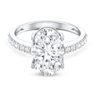 IGI Certified 4 Carat Oval Lab Grown Diamond Huge Engagement Ring Lab - ( EF-VS ) - Rosec Jewels