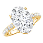 IGI Certified 4 Carat Oval Lab Grown Diamond Huge Engagement Ring Lab - ( EF-VS ) - Rosec Jewels