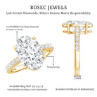 IGI Certified 4 Carat Oval Lab Grown Diamond Huge Engagement Ring Lab - ( EF-VS ) - Rosec Jewels