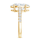 IGI Certified 4 Carat Oval Lab Grown Diamond Huge Engagement Ring Lab - ( EF-VS ) - Rosec Jewels
