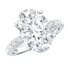 5 Carat Big Lab Grown Diamond Oval Engagement Ring with IGI Certificate Lab - ( EF-VS ) - Rosec Jewels