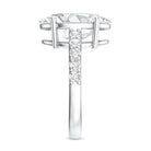 5 Carat Big Lab Grown Diamond Oval Engagement Ring with IGI Certificate Lab - ( EF-VS ) - Rosec Jewels