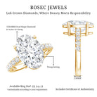 5 Carat Big Lab Grown Diamond Oval Engagement Ring with IGI Certificate Lab - ( EF-VS ) - Rosec Jewels