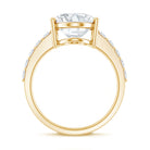 5 Carat Big Lab Grown Diamond Oval Engagement Ring with IGI Certificate Lab - ( EF-VS ) - Rosec Jewels