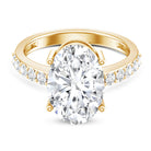 5 Carat Big Lab Grown Diamond Oval Engagement Ring with IGI Certificate Lab - ( EF-VS ) - Rosec Jewels