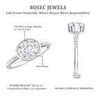 IGI Certified Lab Diamond Engagement Ring with 2 Carat Oval Lab - ( EF-VS ) - Rosec Jewels