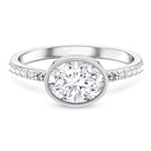 IGI Certified Lab Diamond Engagement Ring with 2 Carat Oval Lab - ( EF-VS ) - Rosec Jewels