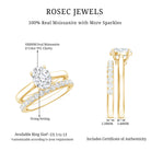 IGI Certified Lab Grown Diamond Oval Engagement Ring with Wedding Band Lab - ( EF-VS ) - Rosec Jewels