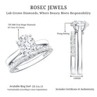 IGI Certified 2 Carat Oval Lab Grown Diamond Bridal Ring Set of 2 Lab - ( E-VS1 ) - Rosec Jewels