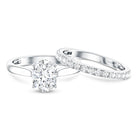 IGI Certified 2 Carat Oval Lab Grown Diamond Bridal Ring Set of 2 Lab - ( E-VS1 ) - Rosec Jewels