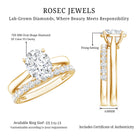 IGI Certified 2 Carat Oval Lab Grown Diamond Bridal Ring Set of 2 Lab - ( E-VS1 ) - Rosec Jewels