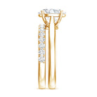 IGI Certified 2 Carat Oval Lab Grown Diamond Bridal Ring Set of 2 Lab - ( E-VS1 ) - Rosec Jewels