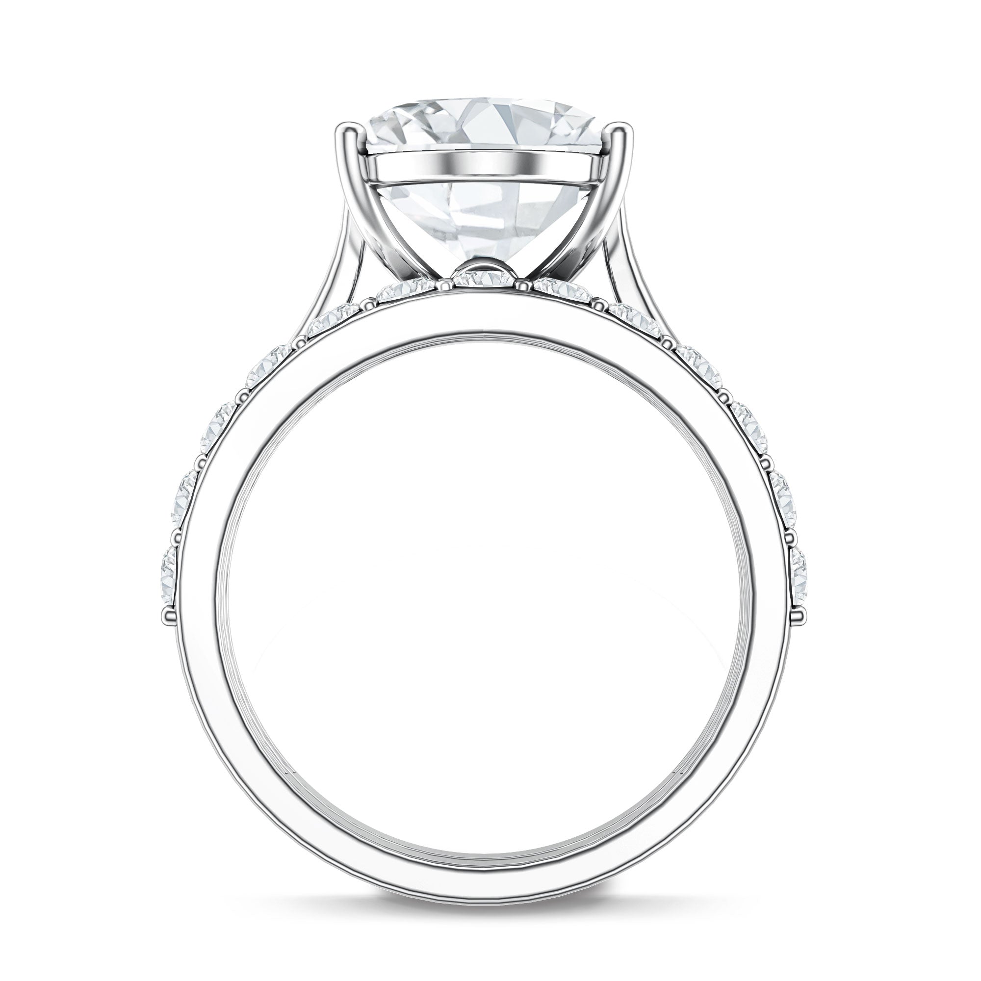 Rosec Jewels-IGI Certified 5 Carat Huge Lab Grown Diamond Oval Engagement Ring with Wedding Band