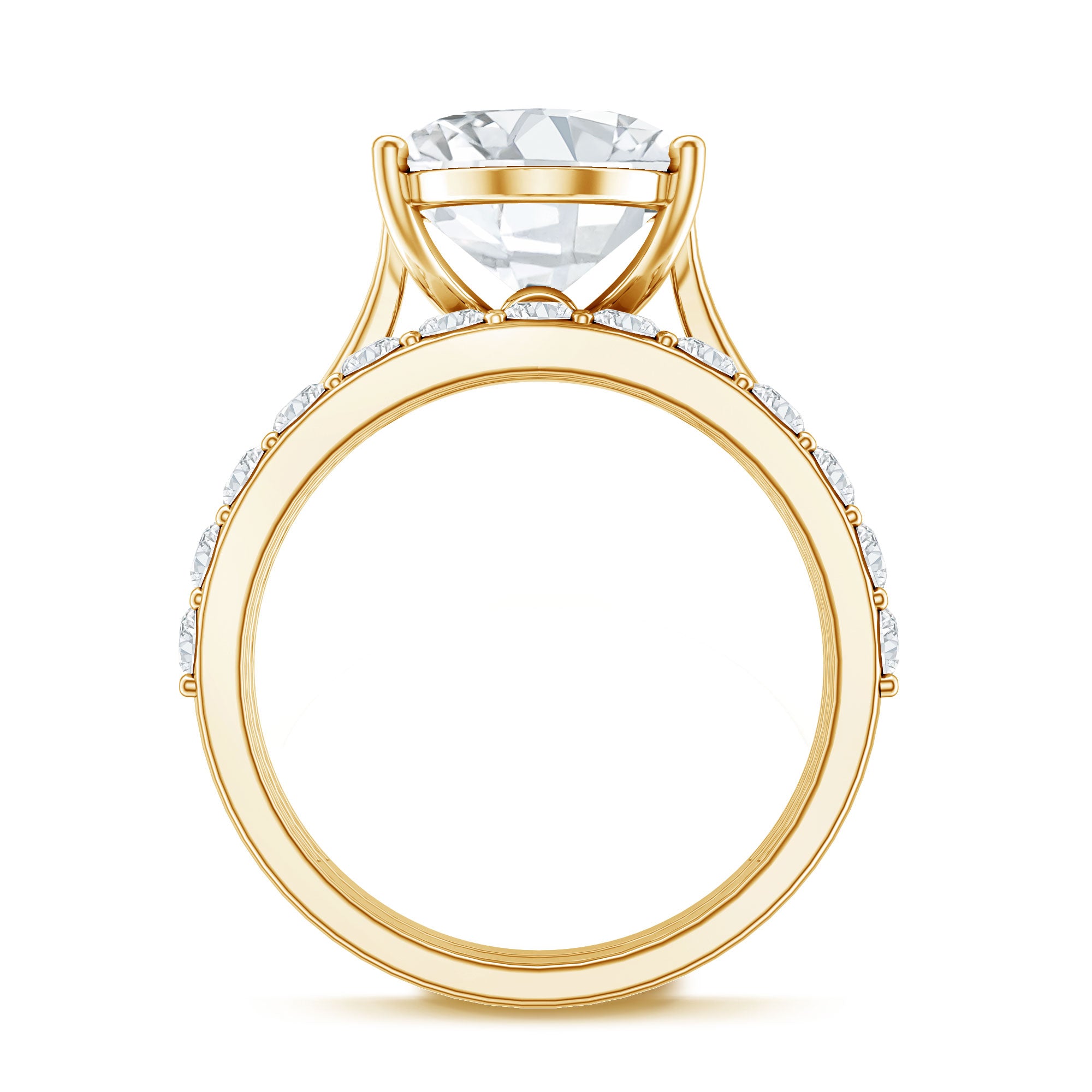 Rosec Jewels-IGI Certified 5 Carat Huge Lab Grown Diamond Oval Engagement Ring with Wedding Band