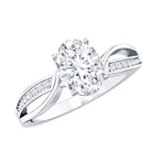 1.2 Carat Oval Lab Grown Diamond Ethically Sourced Engagement Ring for Women Lab - ( EF-VS ) - Rosec Jewels