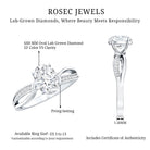 1.2 Carat Oval Lab Grown Diamond Ethically Sourced Engagement Ring for Women Lab - ( EF-VS ) - Rosec Jewels