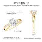 1.2 Carat Oval Lab Grown Diamond Ethically Sourced Engagement Ring for Women Lab - ( EF-VS ) - Rosec Jewels