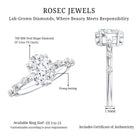 IGI Certified 2 Carat Lab Grown Diamond Oval Engagement Ring with Spaced Accent Lab - ( EF-VS ) - Rosec Jewels