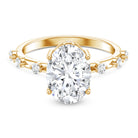 3 Carat Oval Lab Grown Diamond Solitaire Engagement Ring with IGI Certificate Lab - ( EF-VS ) - Rosec Jewels
