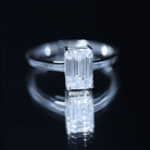 Emerald Cut 2 Carat Engagement Ring with IGI Certified Lab Diamond Lab - ( E-VS1 ) - Rosec Jewels