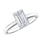 Emerald Cut 2 Carat Engagement Ring with IGI Certified Lab Diamond Lab - ( EF-VS ) - Rosec Jewels