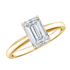 Emerald Cut 2 Carat Engagement Ring with IGI Certified Lab Diamond Lab - ( EF-VS ) - Rosec Jewels