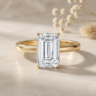 Emerald Cut 2 Carat Engagement Ring with IGI Certified Lab Diamond Lab - ( EF-VS ) - Rosec Jewels