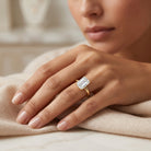 Emerald Cut 2 Carat Engagement Ring with IGI Certified Lab Diamond Lab - ( EF-VS ) - Rosec Jewels