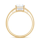 IGI Certified Emerald Cut Lab Grown Diamond 3 Carat Engagement Ring Lab - ( EF-VS ) - Rosec Jewels