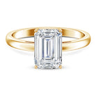 IGI Certified Emerald Cut Lab Grown Diamond 3 Carat Engagement Ring Lab - ( EF-VS ) - Rosec Jewels