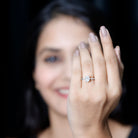 IGI Certified 1.2 Carat Oval Lab Grown Diamond Engagement Ring with Spaced Accent Lab - ( EF-VS ) - Rosec Jewels