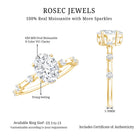 IGI Certified 1.2 Carat Oval Lab Grown Diamond Engagement Ring with Spaced Accent Lab - ( EF-VS ) - Rosec Jewels