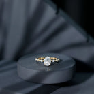 IGI Certified 1.2 Carat Oval Lab Grown Diamond Engagement Ring with Spaced Accent Lab - ( EF-VS ) - Rosec Jewels