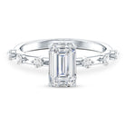 Emerald Cut 2 Carat Lab Grown Diamond Engagement Ring IGI Certified Lab - ( EF-VS ) - Rosec Jewels