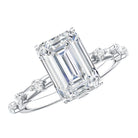 IGI Certified 3 Carat Emerald Cut Lab Grown Diamond Engagement Ring Lab - ( EF-VS ) - Rosec Jewels